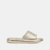 AISHA SANDALS GOLD METALLIC LEATHER