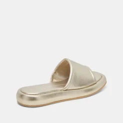 AISHA SANDALS GOLD METALLIC LEATHER
