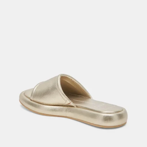 AISHA SANDALS GOLD METALLIC LEATHER