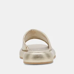 AISHA SANDALS GOLD METALLIC LEATHER