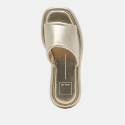 AISHA SANDALS GOLD METALLIC LEATHER