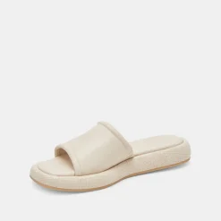 AISHA SANDALS IVORY LEATHER
