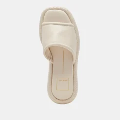 AISHA SANDALS IVORY LEATHER
