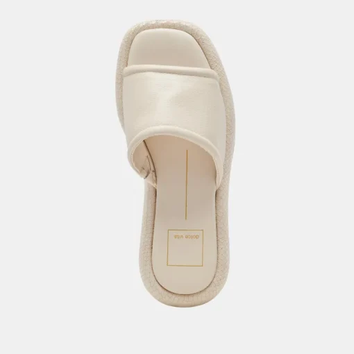 AISHA SANDALS IVORY LEATHER