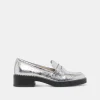 ALIANE LOAFERS SILVER DISTRESSED LEATHER
