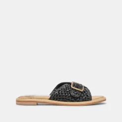 ALONZO SANDALS ONYX RAFFIA