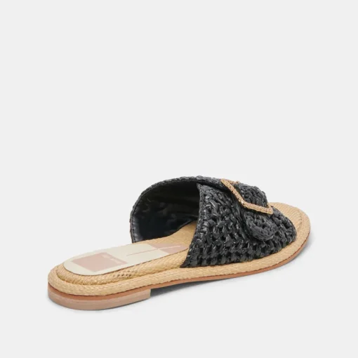 ALONZO SANDALS ONYX RAFFIA