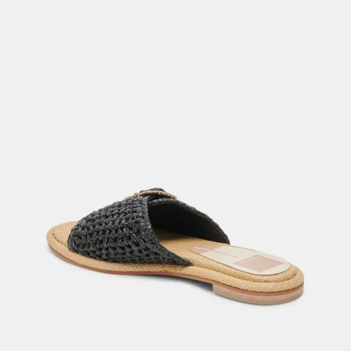 ALONZO SANDALS ONYX RAFFIA
