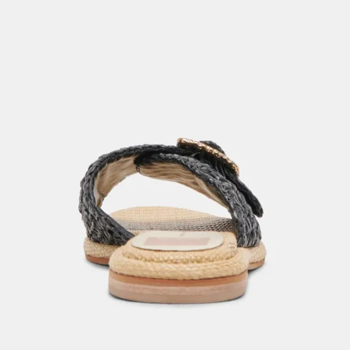 ALONZO SANDALS ONYX RAFFIA
