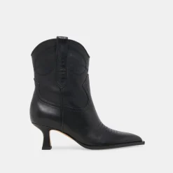 ANGEL BOOTIES BLACK LEATHER