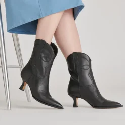 ANGEL BOOTIES BLACK LEATHER