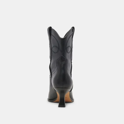 ANGEL BOOTIES BLACK LEATHER