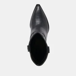 ANGEL BOOTIES BLACK LEATHER