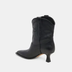 ANGEL BOOTIES BLACK LEATHER