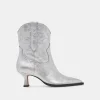 ANGEL BOOTIES SILVER METALLIC LEATHER