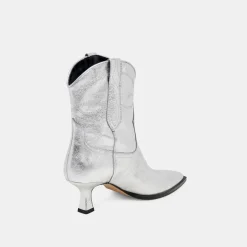 ANGEL BOOTIES SILVER METALLIC LEATHER