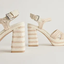 ANIRA PEARL HEELS IVORY PEARLS