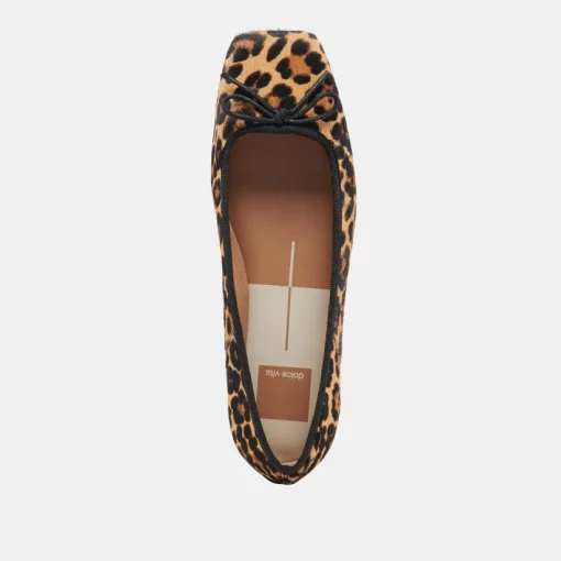 ANISA BALLET FLATS DK LEOPARD CALF HAIR