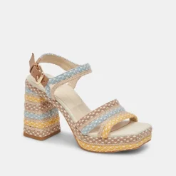 ARNELA HEELS CITRUS MULTI WOVEN