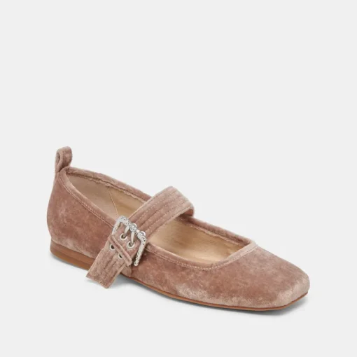 ARORA BALLET FLATS ROSE VELVET