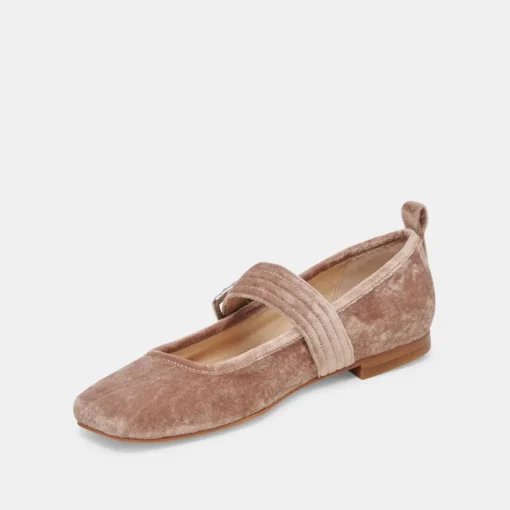ARORA BALLET FLATS ROSE VELVET