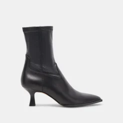 ARYA WIDE CALF BOOTS BLACK LEATHER