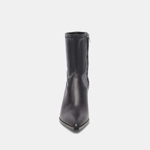 ARYA WIDE CALF BOOTS BLACK LEATHER