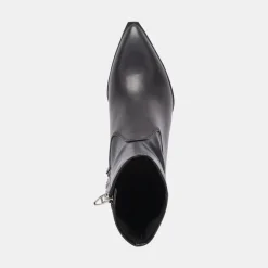 ARYA WIDE CALF BOOTS BLACK LEATHER