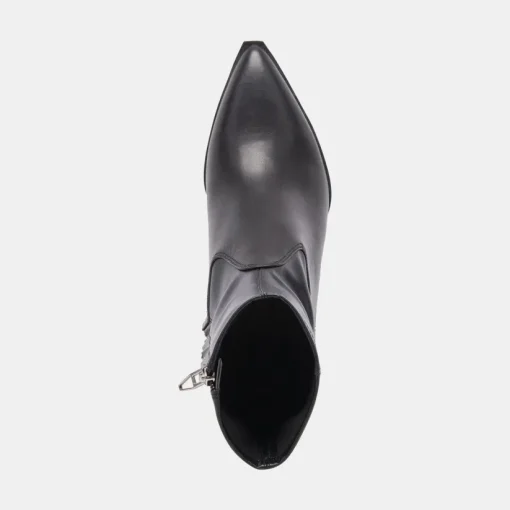 ARYA WIDE CALF BOOTS BLACK LEATHER