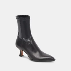 ARYA WIDE CALF BOOTS BLACK LEATHER