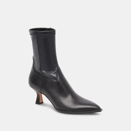 ARYA WIDE CALF BOOTS BLACK LEATHER