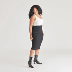 ARYA WIDE CALF BOOTS BLACK LEATHER