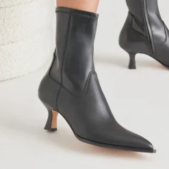 ARYA WIDE CALF BOOTS BLACK LEATHER