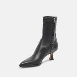 ARYA WIDE CALF BOOTS BLACK LEATHER