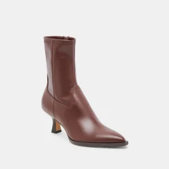 ARYA WIDE CALF BOOTS CHOCOLATE LEATHER