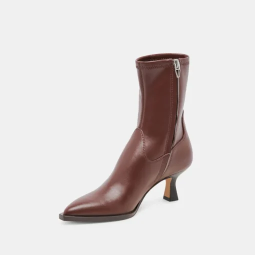 ARYA WIDE CALF BOOTS CHOCOLATE LEATHER