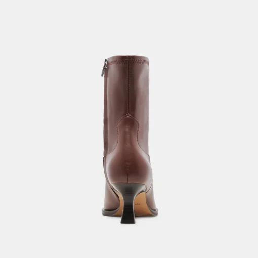 ARYA WIDE CALF BOOTS CHOCOLATE LEATHER