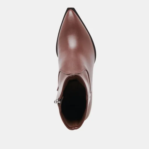 ARYA WIDE CALF BOOTS CHOCOLATE LEATHER