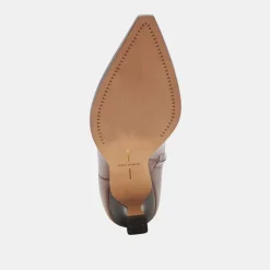 ARYA WIDE CALF BOOTS CHOCOLATE LEATHER