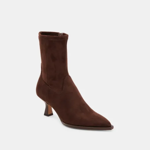 ARYA WIDE CALF BOOTS DK BROWN STELLA SUEDE