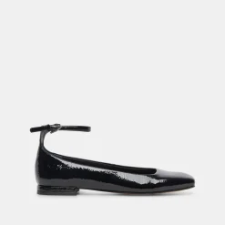 ASHYA BALLET FLATS MIDNIGHT CRINKLE PATENT