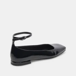 ASHYA BALLET FLATS MIDNIGHT CRINKLE PATENT