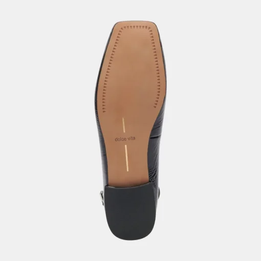 ASHYA BALLET FLATS MIDNIGHT CRINKLE PATENT