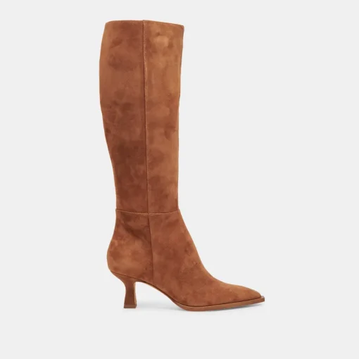 AUGGIE WIDE CALF BOOTS BROWN SUEDE