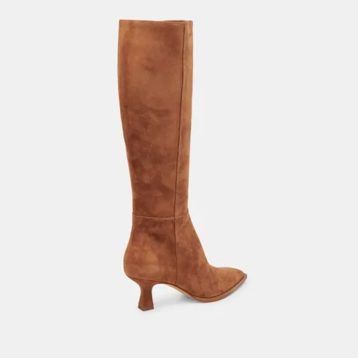 AUGGIE WIDE CALF BOOTS BROWN SUEDE