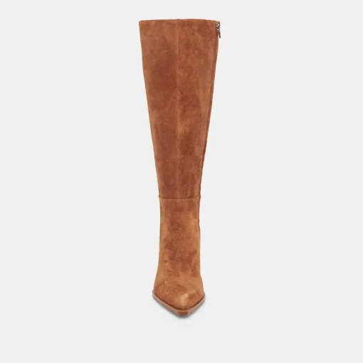 AUGGIE WIDE CALF BOOTS BROWN SUEDE