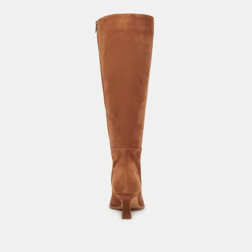 AUGGIE WIDE CALF BOOTS BROWN SUEDE