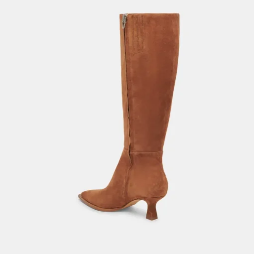 AUGGIE WIDE CALF BOOTS BROWN SUEDE