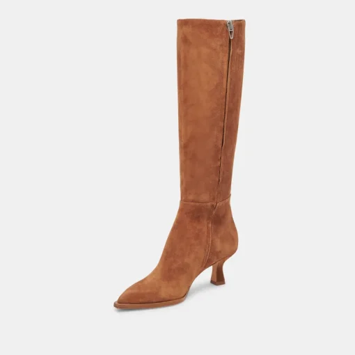 AUGGIE WIDE CALF BOOTS BROWN SUEDE