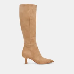 AUGGIE WIDE CALF BOOTS CAMEL SUEDE